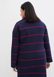 Žebrové triko polo s dlouhým rukávem, bonprix