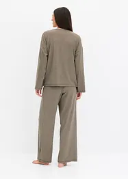 Oblek na doma z žebrovaného materiálu, bonprix