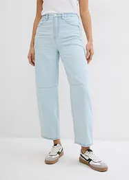 Zkrácené balónové džíny, High Waist, pohodlný pas, Super Soft, bonprix