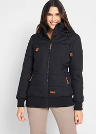 Outdoorová bunda s prvky z umělé kůže, bonprix