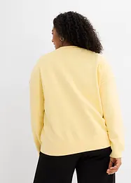 Oversize mikina z čisté bavlny, bonprix