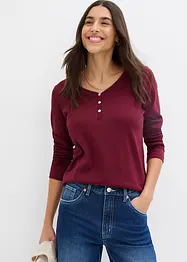 Tričko s dlouhým rukávem, z čisté organické bavlny, bonprix