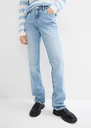Džíny Straight, Mid Waist, malý podíl streče, pohodlný pas, bonprix