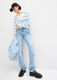 Džíny Straight, Mid Waist, malý podíl streče, pohodlný pas, bonprix
