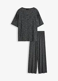 Domácí oděv z žebrového materiálu, oversized, bonprix