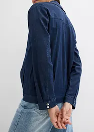Džínová bunda v bluzonovém stylu, se zipem, bonprix