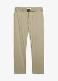 Strečové chino kalhoty s opaskem, Regular Fit, Straight, bonprix