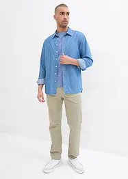Strečové chino kalhoty s opaskem, Regular Fit, Straight, bonprix