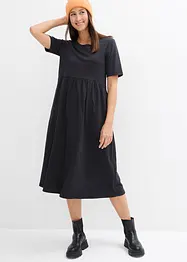 Žerzejové šaty s rozšiřujícím se střihem, z těžké bavlny, bonprix