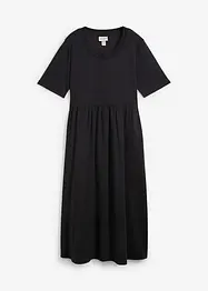 Žerzejové šaty s rozšiřujícím se střihem, z těžké bavlny, bonprix