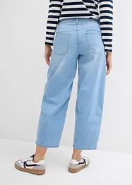 Balonové džíny, Mid Waist, Super Soft, zkrácené, bonprix