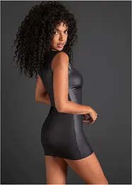Šaty se vzhledem Wetlook, na zip, VENUS