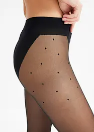 Punčochové kalhoty s puntíky, pohodlný pas, 30den, bonprix