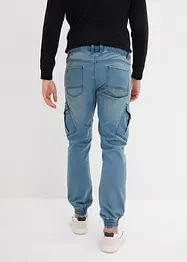 Džíny z teplákoviny Regular Fit, s cargo kapsami, Straight, bonprix