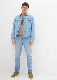 Strečové džíny z těžkého, robustního denimu, Relaxed Fit, Tapered, bonprix