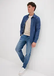 Strečové džíny z těžkého, robustního denimu, Relaxed Fit, Tapered, bonprix