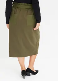 Žerzejová sukně s tkanými detaily, bonprix
