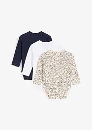 Kojenecké body (3 ks v balení) z organické bavlny, bonprix