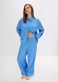 Tkané Oversize pyžamo ze saténu, bonprix