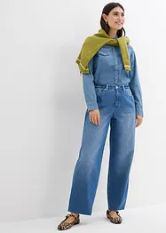 Baggy džíny, Mid Waist, pohodlný pas, Super Soft, bonprix