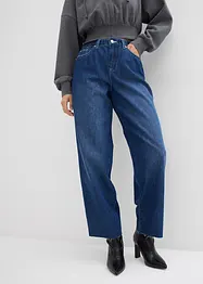 Baggy džíny, Mid Waist, pohodlný pas, Super Soft, bonprix