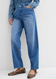 Baggy džíny, Mid Waist, pohodlný pas, Super Soft, bonprix