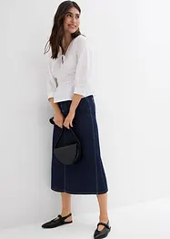 Džínová sukně, Mid Waist, pohodlný pas, Super Soft, bonprix
