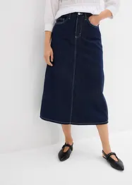 Džínová sukně, Mid Waist, pohodlný pas, Super Soft, bonprix