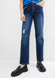 Džíny Straight, Mid Waist, zkrácená délka, bonprix