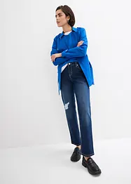 Džíny Straight, Mid Waist, zkrácená délka, bonprix