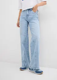 Džíny Wide Leg, High Waist, nízký podíl streče, bonprix
