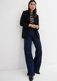 Džíny Wide Leg, High Waist, nízký podíl streče, bonprix