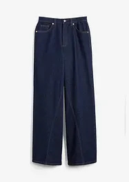 Džíny Wide Leg, High Waist, nízký podíl streče, bonprix