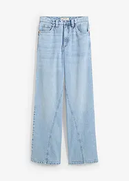 Džíny Wide Leg, High Waist, nízký podíl streče, bonprix