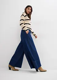 Džíny Wide Leg, Mid Waist, pohodlný pas, bonprix