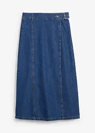 Džínová sukně se zavinovacím vzhledem Super Soft, bonprix