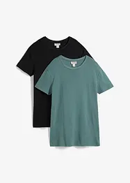 Tričko z žebrového materiálu, Slim Fit (2ks v balení), bonprix