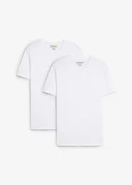 Tričko (2 ks v balení) z čisté organické bavlny, Slim Fit, bonprix