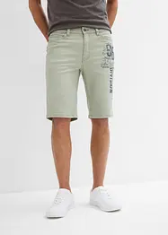 Džínové bermudy s potiskem, Regular Fit, bonprix
