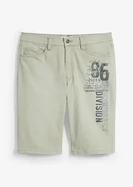 Džínové bermudy s potiskem, Regular Fit, bonprix