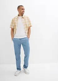Lehké džíny bez zapínání a se lnem, Regular Fit, Straight, bonprix