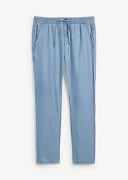 Lehké džíny bez zapínání a se lnem, Regular Fit, Straight, bonprix