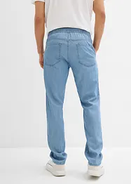 Lehké džíny bez zapínání a se lnem, Regular Fit, Straight, bonprix