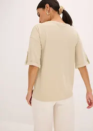 Triko ze třpytivé viskózy, s lesklým potiskem, bonprix