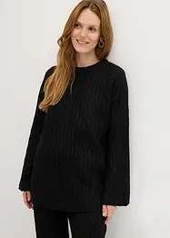 Oversized svetr s copánkovým vzorem, bonprix