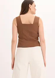 Halenkový top s knoflíkovou lištou, bonprix