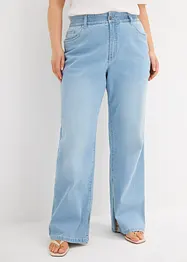 Džíny Straight, High Waist, s rozparkem, bonprix