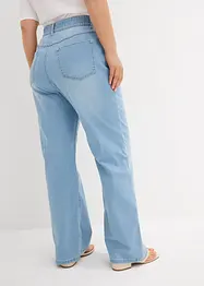 Džíny Straight, High Waist, s rozparkem, bonprix
