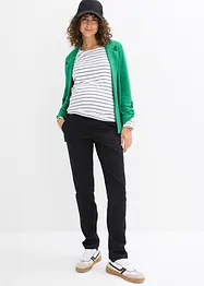 Elegantní těhotenské kalhoty s rovnými nohavicemi, z bavlněné směsi příjemné na omak, bonprix