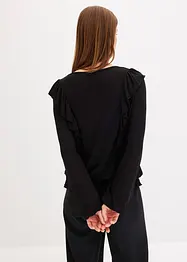 Tričková halenka s volány, bonprix
